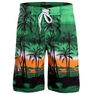 APTRO Men's Summer Board Short Coconut Tree Beach Surf Shorts