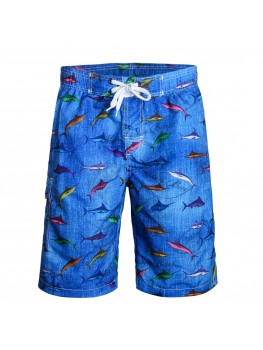 APTRO Men's Swim Trunks Summer Board Shorts Tropical Fish Casual Shorts 