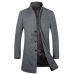 APTRO Men's Gift Wool French Front Slim Fit Long Business Coat