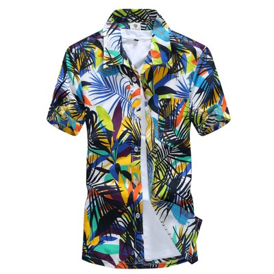 APTRO Men's Hawaiian Shirt Printing Short Sleeved Summer Beach Shirt  St19