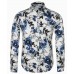 APTRO Men's Spring Flower Printing Fashion Fashion Lapel Long Sleeve Shirt